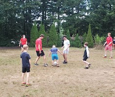 Camper vs Cabin Leader Soccer match.....winner stays dry!