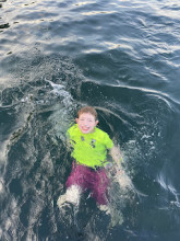 At the lake pictures from evening swim